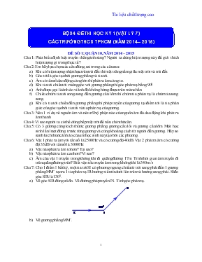 Bộ 34 đề thi học kỳ 1 (vật lý 7)